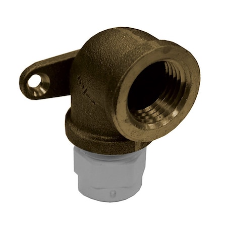 Jones Stephens 1/2in. FIP x 1/2in. CPVC Cast Brass 90Deg. Drop Ear Elbow B55101LF